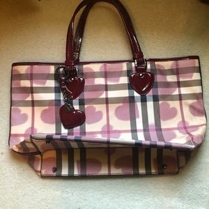 Burberry Supernova check heart tote